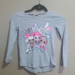 L.O.L. Surprise! Gray Long Sleeve Kids Shirt Size 7/8